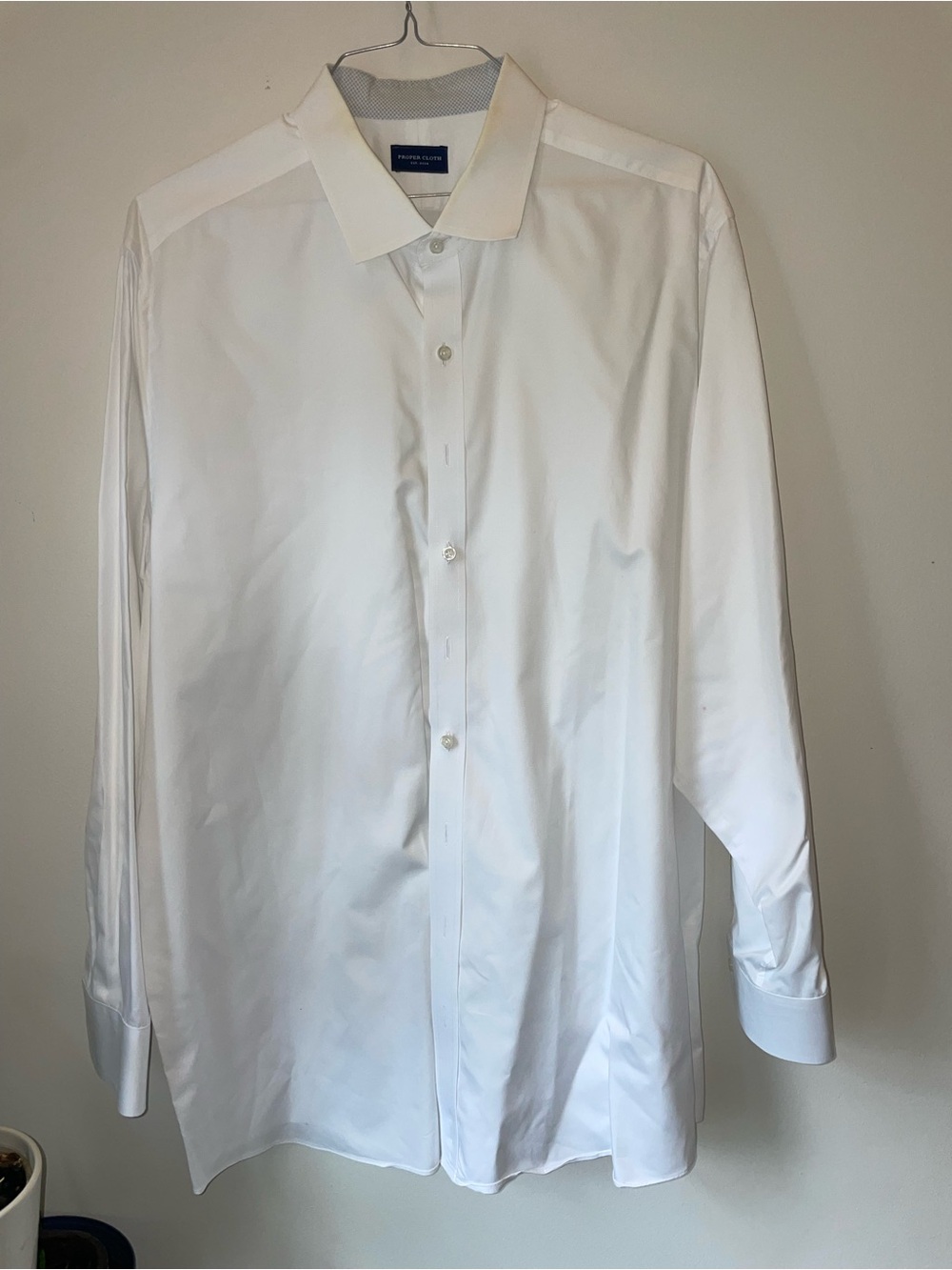 Proper Cloth White Classic Dress Shirt